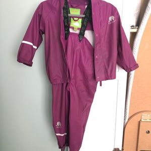 CeLaVi kids rain suit, purple